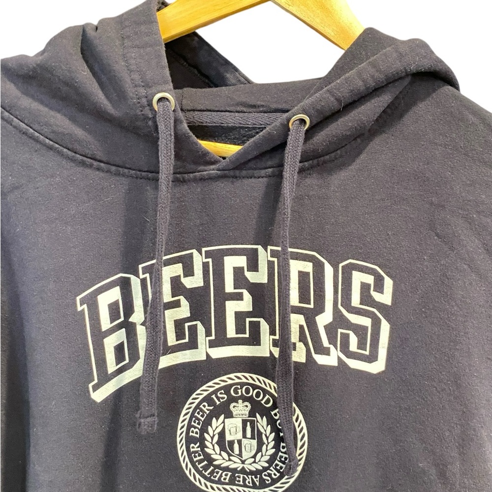 Beers University Blue Graphic Hoodie Beer Is Good But Beers Are‎ Better Size XL - Picture 2 of 5